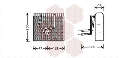 VAN WEZEL Испаритель, кондиционер 4300V173